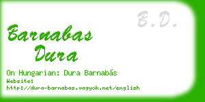 barnabas dura business card