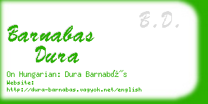 barnabas dura business card